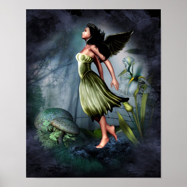 Poster Jardin vert Angel (Devant)