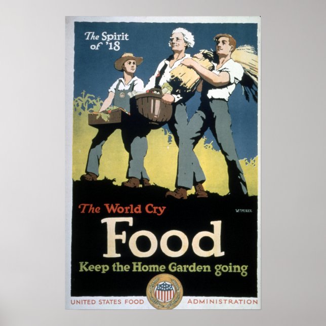 Poster Jardin vintage WW1 (Devant)