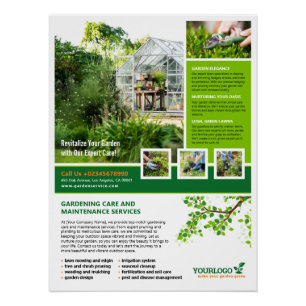 Poster Jardinier, Centre de Jardin, Entretien de la pelou