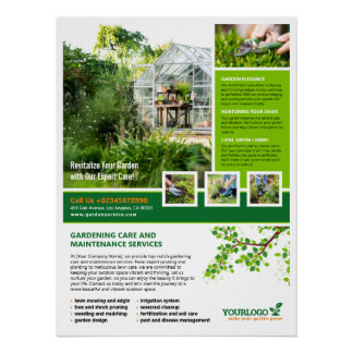 Poster Jardinier, Centre de Jardin, Entretien de la pelou