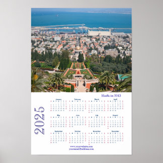 Poster Jardins bahá'ís, Haïfa en 2013, Israël
