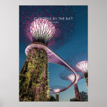 Jardins de la baie, Singapore Travel Artwork