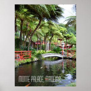 Poster Jardins Tropicaux du Monte Palace à Madère Portuga