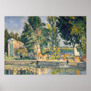 Poster Jas de Bouffan L'étang - Paul Cezanne - c1876