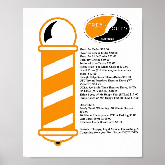 Poster Jasen Sousa Barber Shop (Devant)