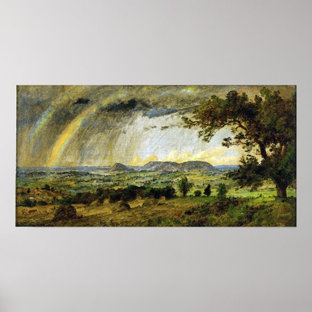 Poster Jasper Francis Cropsey Une Douche Passante (Devant)