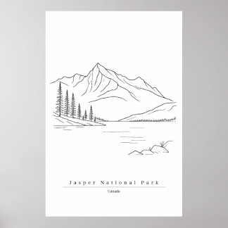 Poster Jasper National Park Canada Art en ligne minimalis