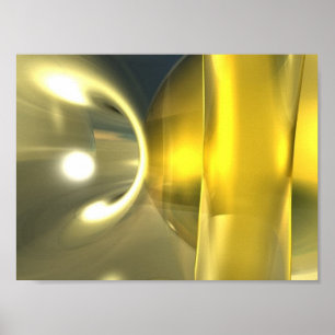 Poster Jaune abstrait