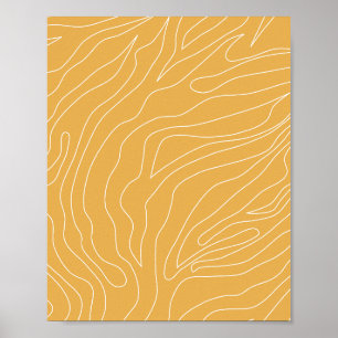 Poster Jaune Abstrait minimal