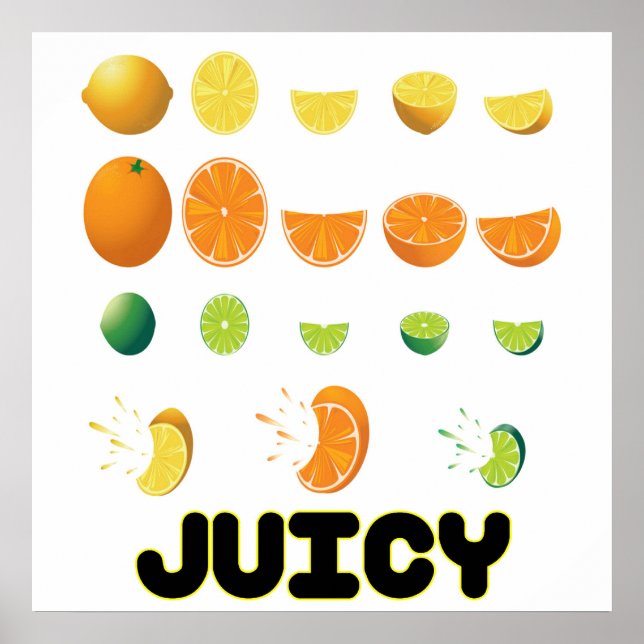 Poster Jaune Juicy (Devant)