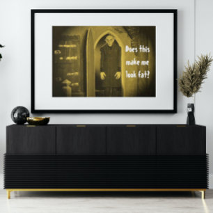 Poster Jaune Moutarde Vampire Horreur Nosferatu Vintage