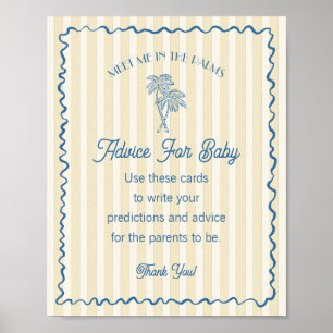 Poster Jaune Pastel de Palm Springs Conseils pour bébé su