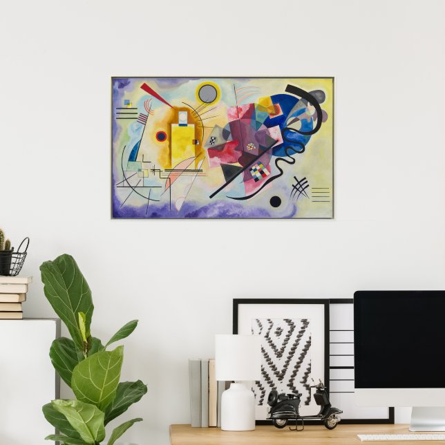 Poster Jaune, Rouge, Bleu de Wassily Kandinsky (Bureau à domicile)