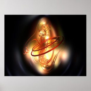 Poster Jaune rouge brillant