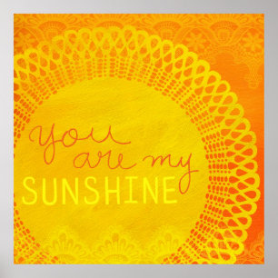Poster Jaune Vous êtes ma peinture de soleil