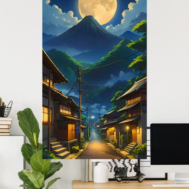 Poster Java au clair de lune (Bureau à domicile)