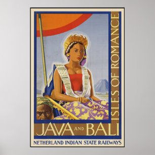 Poster Java et Bali Isles of Romance