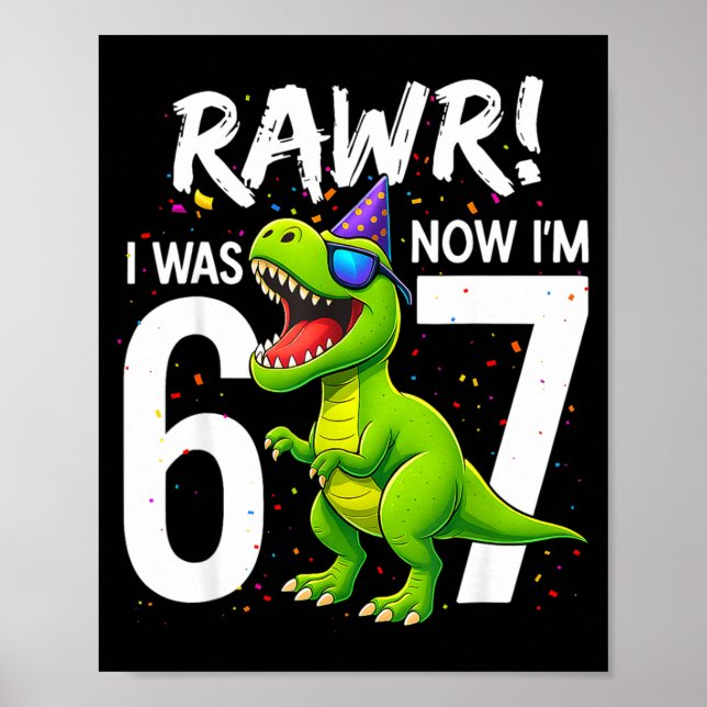 Poster J'avais 6 ans maintenant j'ai 7 ans 7ème anniversa (Devant)