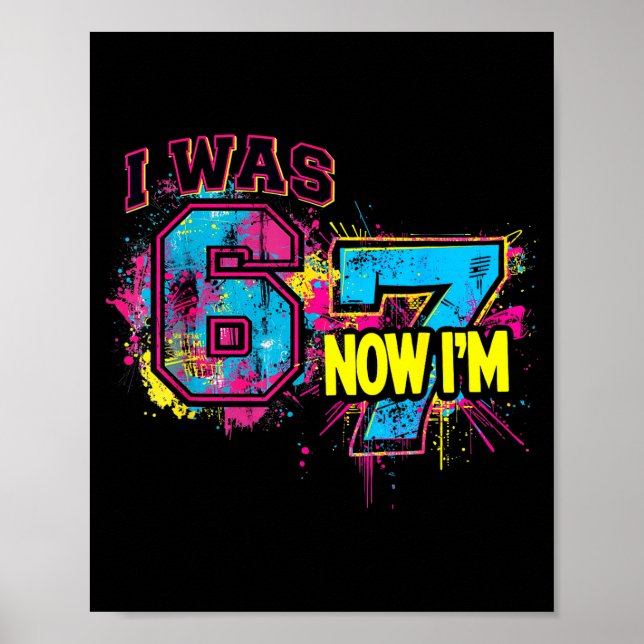Poster J'avais 6 ans maintenant j'ai 7 ans Anniversaire,  (Devant)