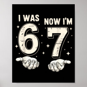 Poster J'avais 6 ans maintenant j'ai 7 ans Anniversaire 6