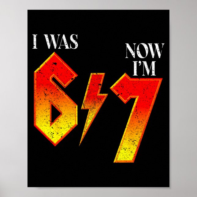 Poster J'avais 6 ans maintenant j'ai 7 ans anniversaire d (Devant)