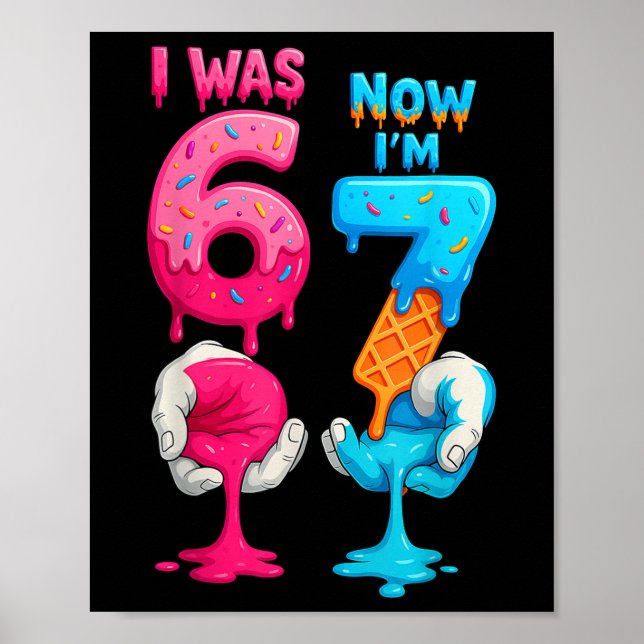 Poster J'avais 6 ans maintenant j'ai 7 ans anniversaire s (Devant)