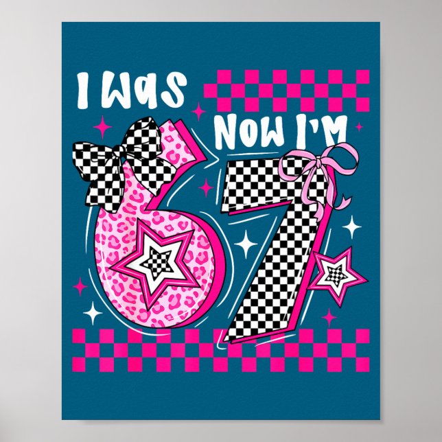 Poster J'avais 6 ans maintenant j'ai 7 ans drôle 7ème ann (Devant)
