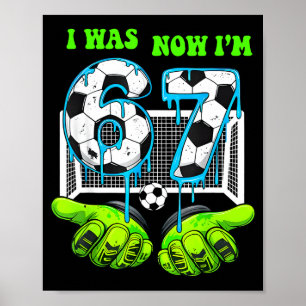 Poster J'avais 6 ans maintenant j'ai 7 ans garçon d'anniv