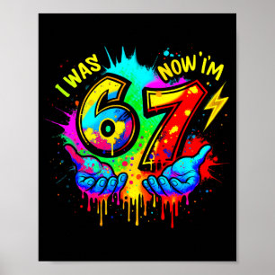 Poster J'avais 6 ans maintenant j'ai 7 ans Six Sept Mème