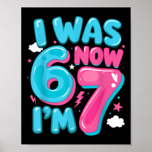 Poster J'avais six ans maintenant j'ai sept ans 67 Groovy