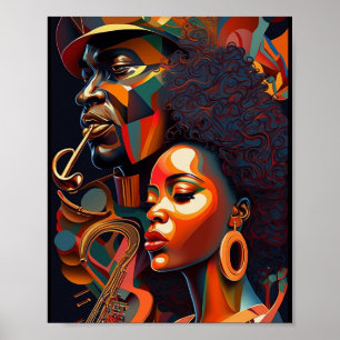 Poster Jazz Abstrait Art