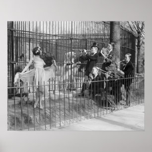 Poster Jazz Band au Zoo, 1925. Photo vintage