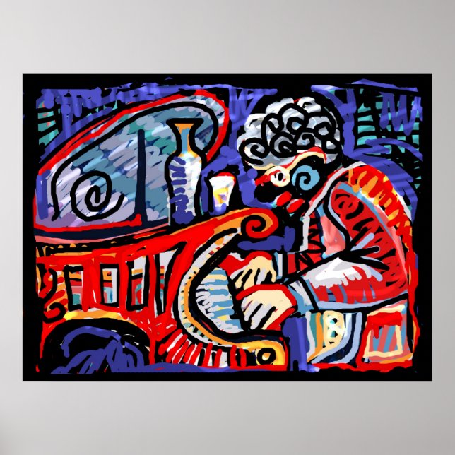 Poster *Jazz coloré* (Devant)