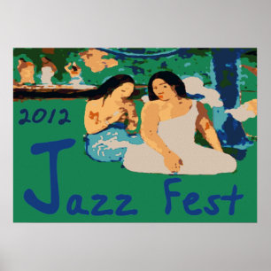 Poster Jazz Fest 2012, assis près de l'arbre