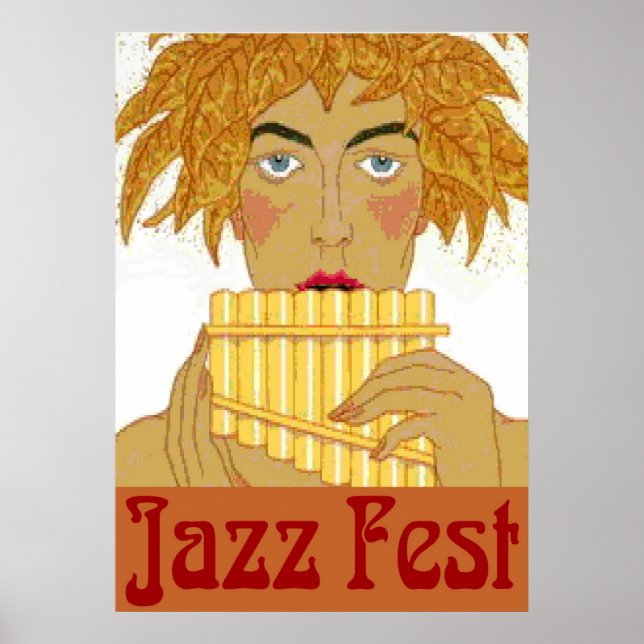 Poster Jazz Fest Pan sur Flute (Devant)