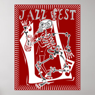 Poster Jazz Fest Skeleton 2011