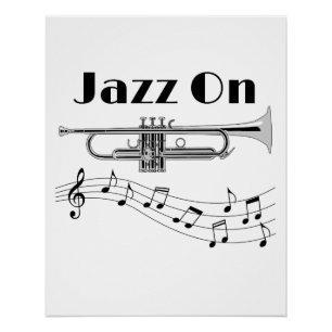 Poster Jazz musicien sur trompette