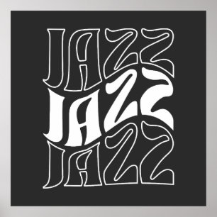 Poster Jazz Wordmark Gras Contour
