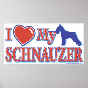 Poster J'Coeur Mon Schnauzer