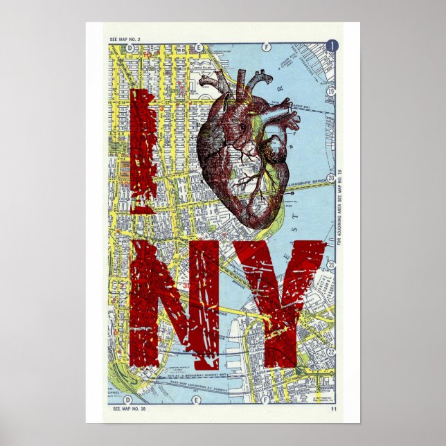Poster Je Coeur NY (Devant)