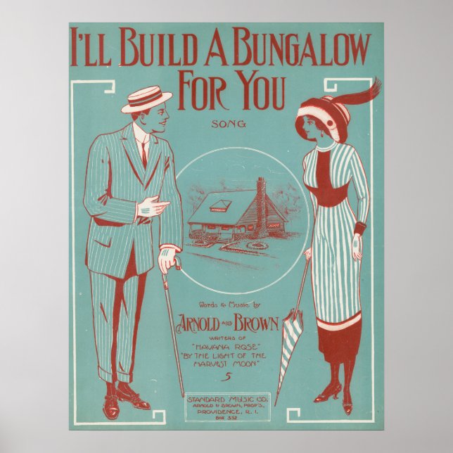 Poster Je construirai un bungalow pour vous (Devant)