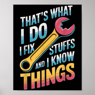 Poster Je Corrige Des Choses Et Je Connais Les Choses Cit