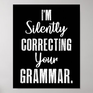 Poster Je corrige ta grammaire en silence
