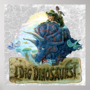 Poster Je Creuse Des Dinosaures