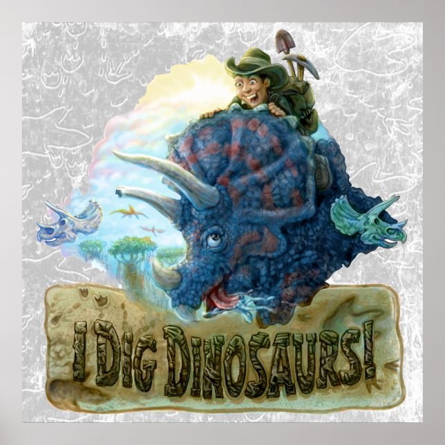 Poster Je Creuse Des Dinosaures (Devant)