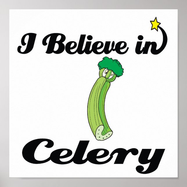 Poster je crois au céleri (Devant)