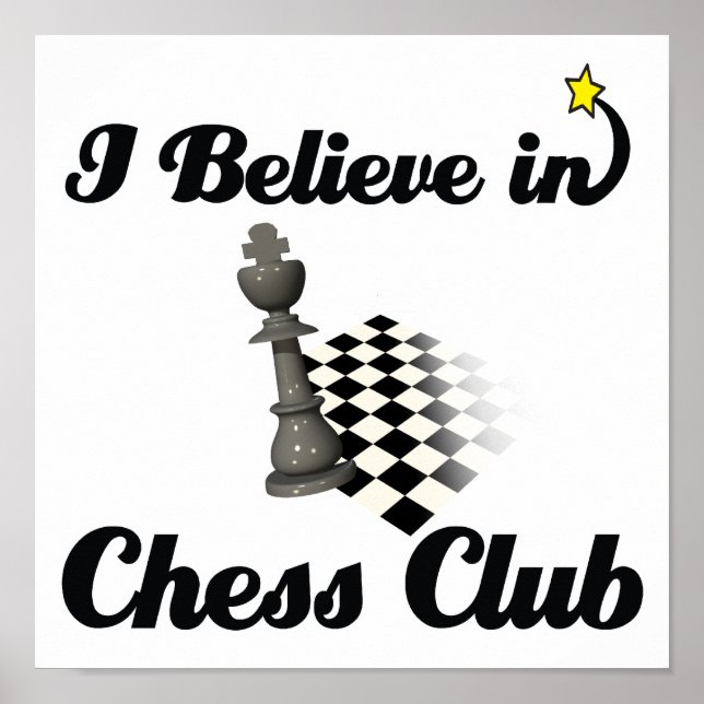 Poster je crois au club des échecs (Devant)
