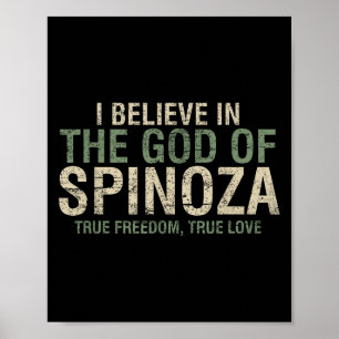 Poster Je Crois Au Philosophe Cool Du Dieu De Spinoza Q