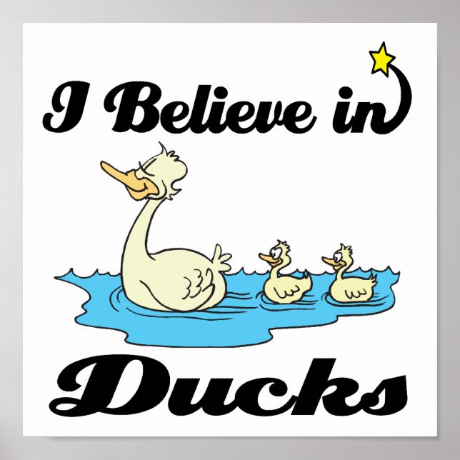 Poster je crois aux canards (Devant)