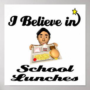 Poster je crois aux déjeuners scolaires